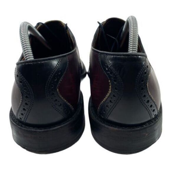 Allen Edmonds Polo Men’s Sz 9.5 A Burgundy Black Leather Saddle Oxfords Shoes main image 4